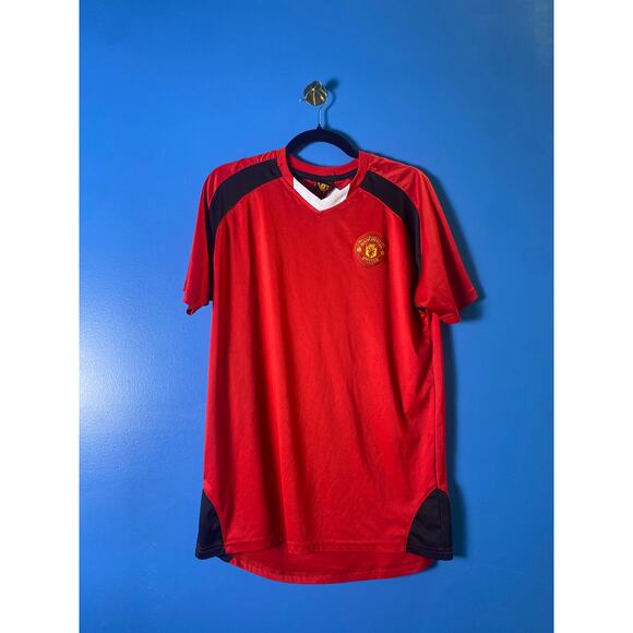 Manchester United Red White Black V-Neck Football Soccer Jersey Shirt Size XL? - Picture 1 of 3